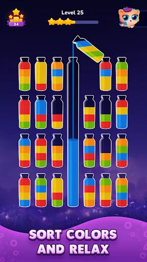 Gameplay screenshot 1 from Get Color - Water Sort Puzzle - Puzzle game
